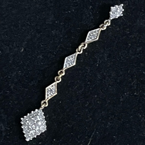 Source Unknown Jewelry - Beautiful Solid 10K YELLOW GOLD 1cttw LONG DIAMOND PENDANT NOT SCRAP.